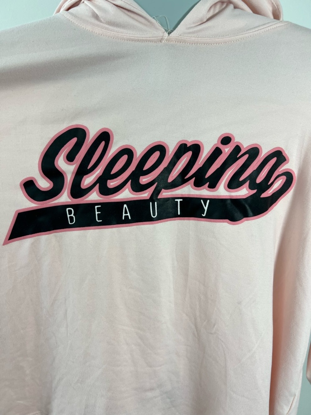 ♡ 4 for $40 ♡ Ardene Light Pink "Sleeping Beauty" Hooded Pullover Sleep Hoodie - Picture 2 of 4